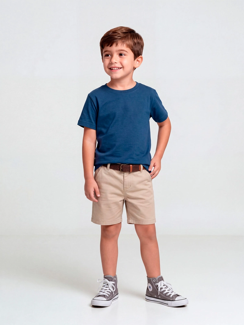 SHORT NIÑO HARVEST ALGODÓN CINTURÓN