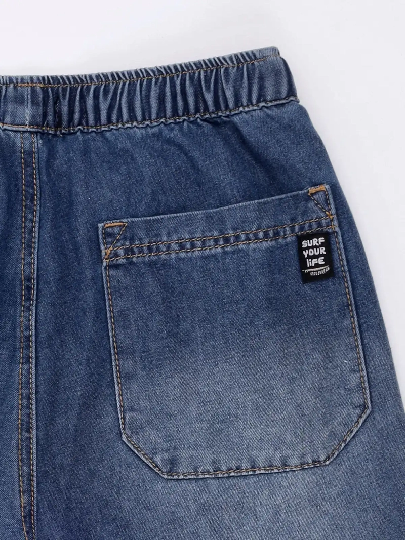 SHORT NIÑO CLOUDBREAK DENIM ALGODÓN - 4