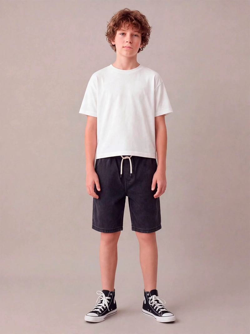 SHORT NIÑO CLOUDBREAK DENIM ALGODÓN - 1