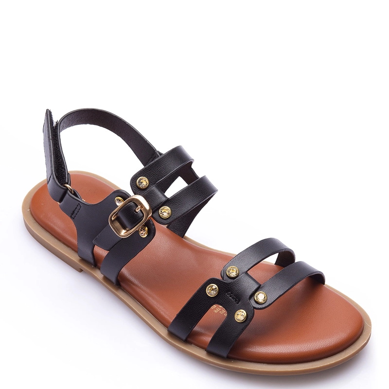 SANDALIAS MUJER VIA UNO NEGRO  - 2