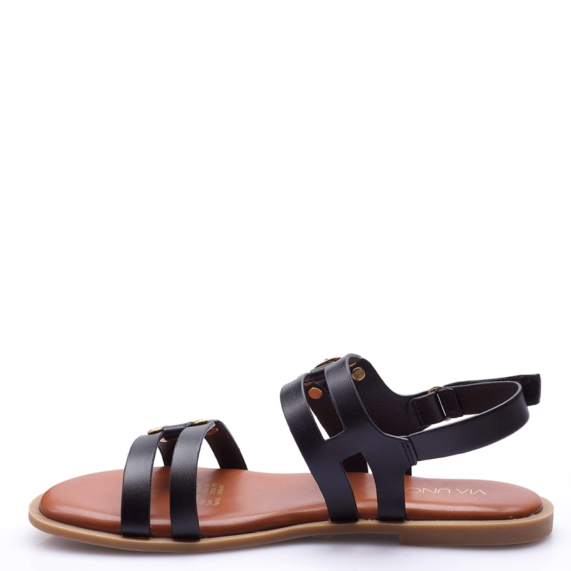 SANDALIAS MUJER VIA UNO NEGRO  - 3