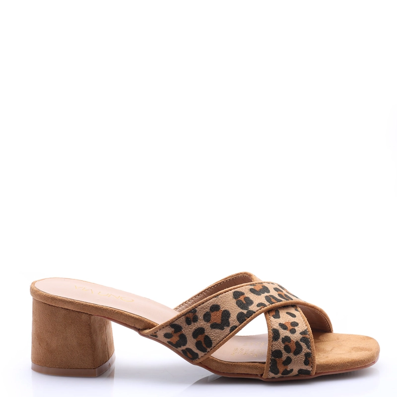 SANDALIAS MUJER VIA UNO CAMEL  - 1
