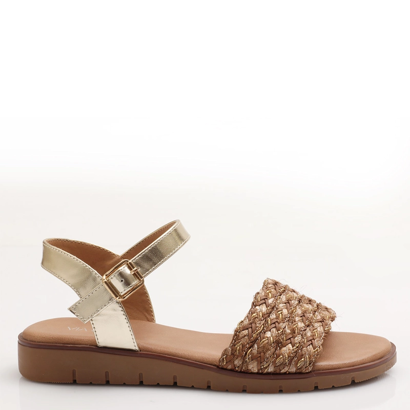 SANDALIAS MUJER VIA UNO CAMEL