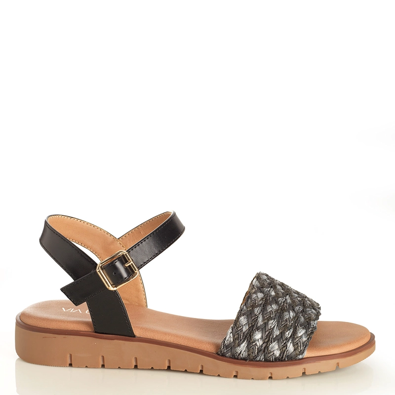 SANDALIAS MUJER VIA UNO NEGRO