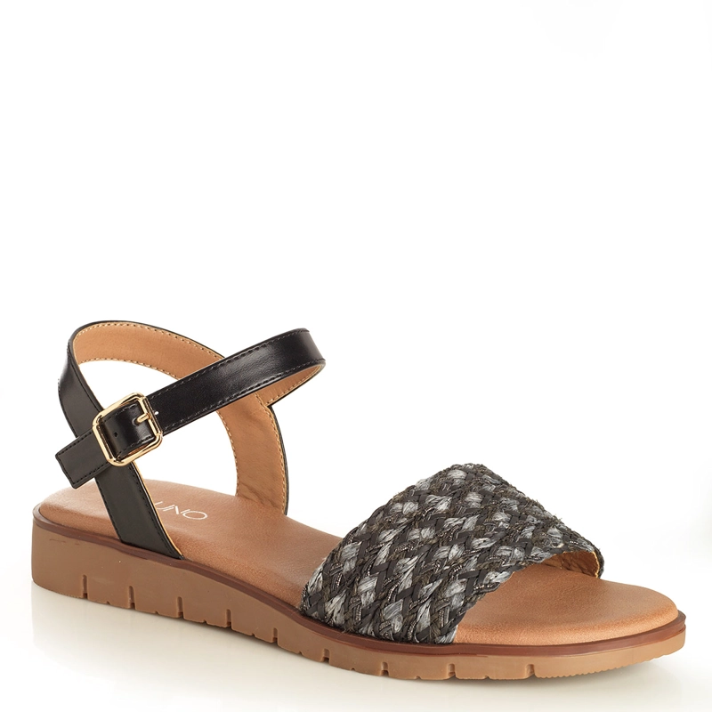 SANDALIAS MUJER VIA UNO NEGRO - 2