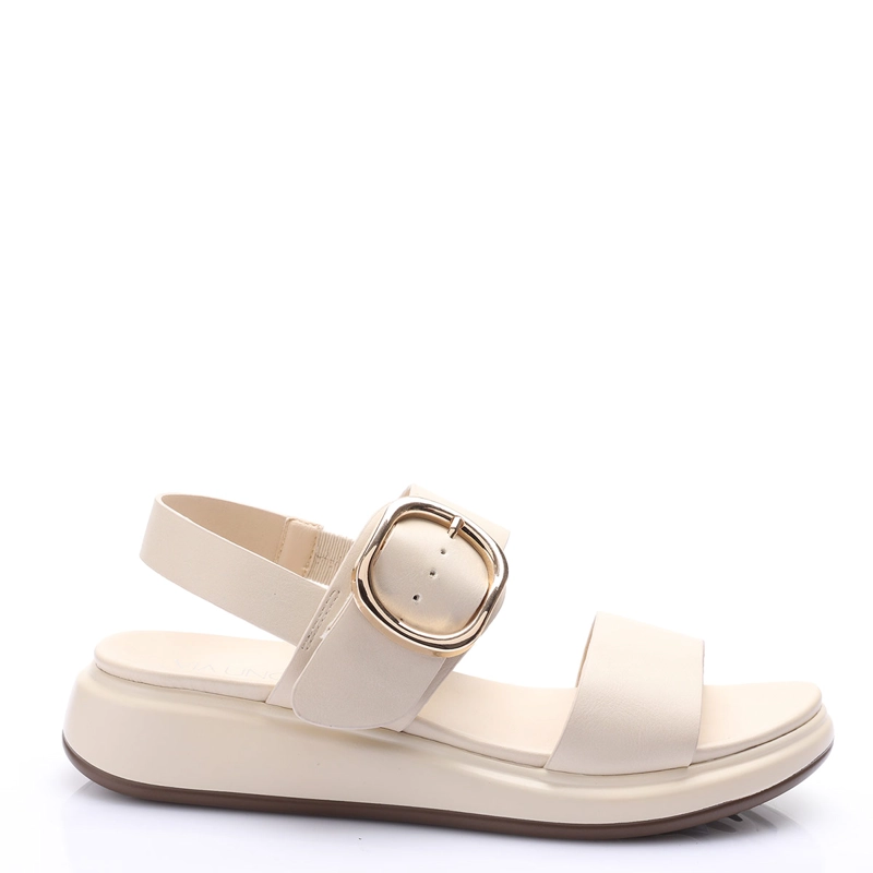 SANDALIAS MUJER VIA UNO BEIGE