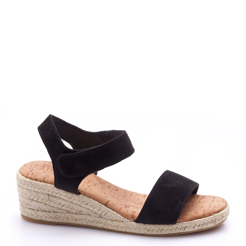 SANDALIAS MUJER VIA UNO NEGRO  - 1