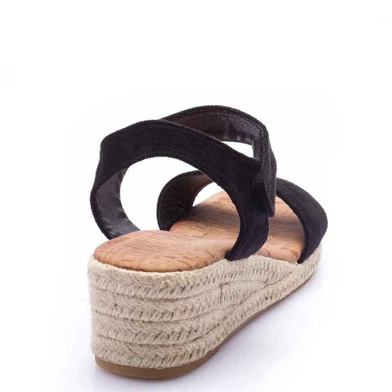 SANDALIAS MUJER VIA UNO NEGRO  - 4