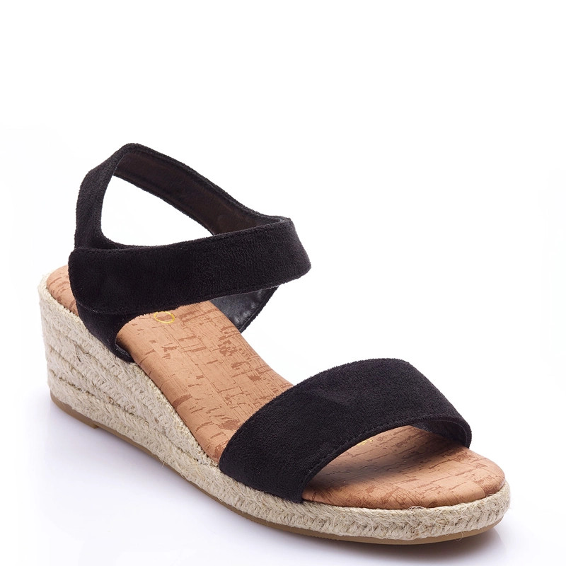 SANDALIAS MUJER VIA UNO NEGRO  - 2