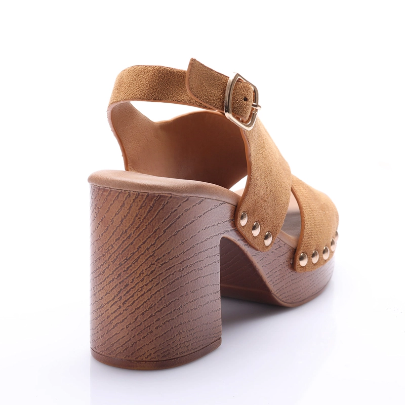 SANDALIAS MUJER VIA UNO CAMEL - 4