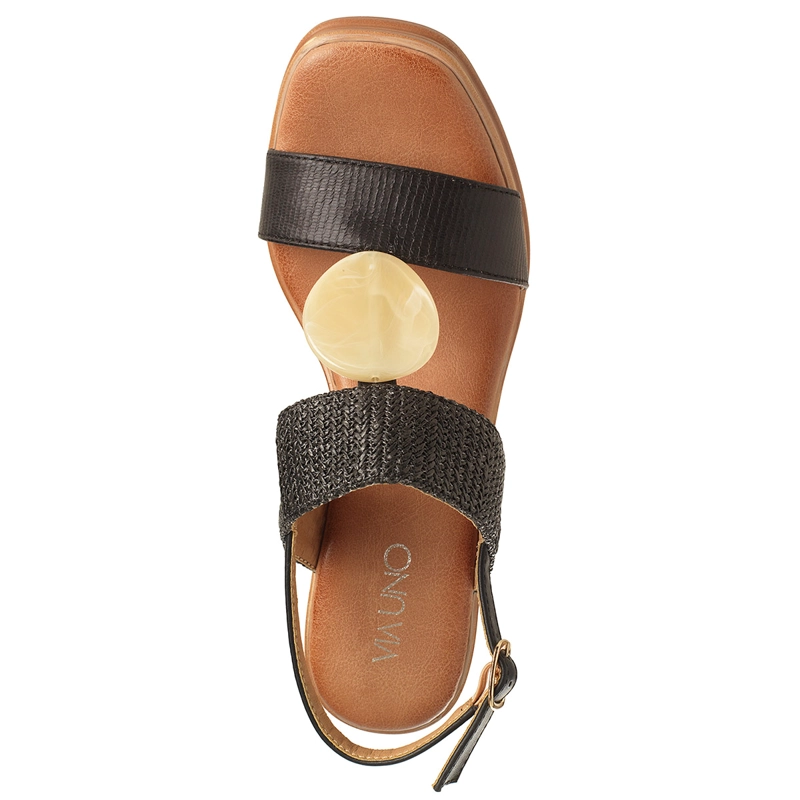 SANDALIAS MUJER VIA UNO NEGRO - 4