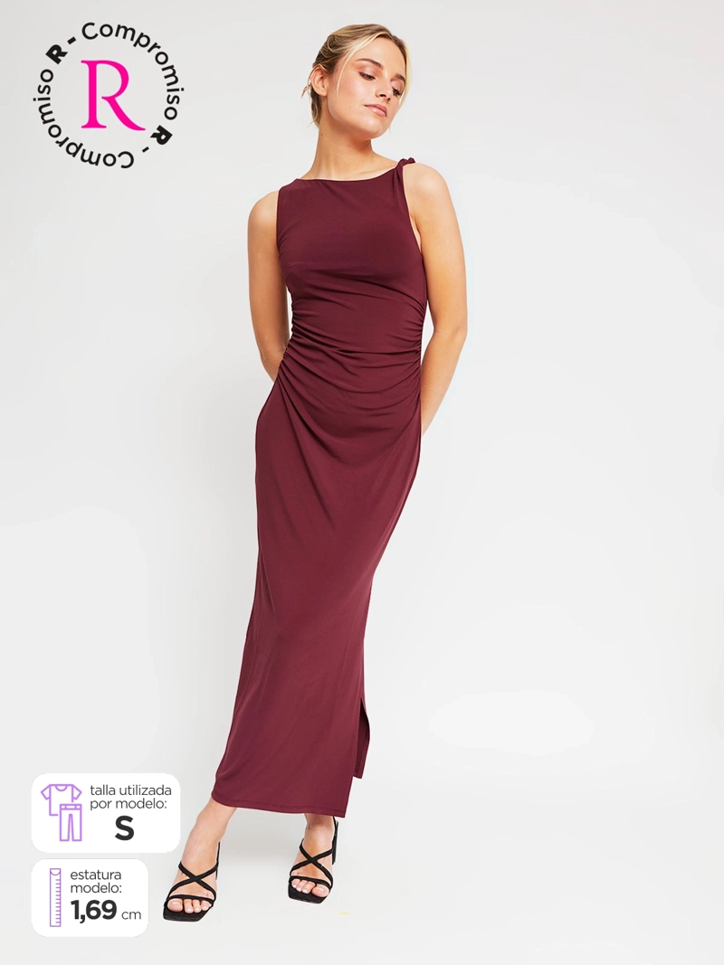 VESTIDO MUJER INDEX LARGO AJUSTADO