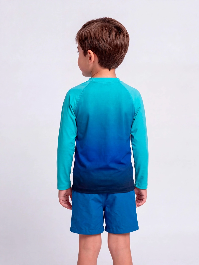 POLERA DE BAÑO NIÑO HARVEST MANGA LARGA FILTRO UV - 2