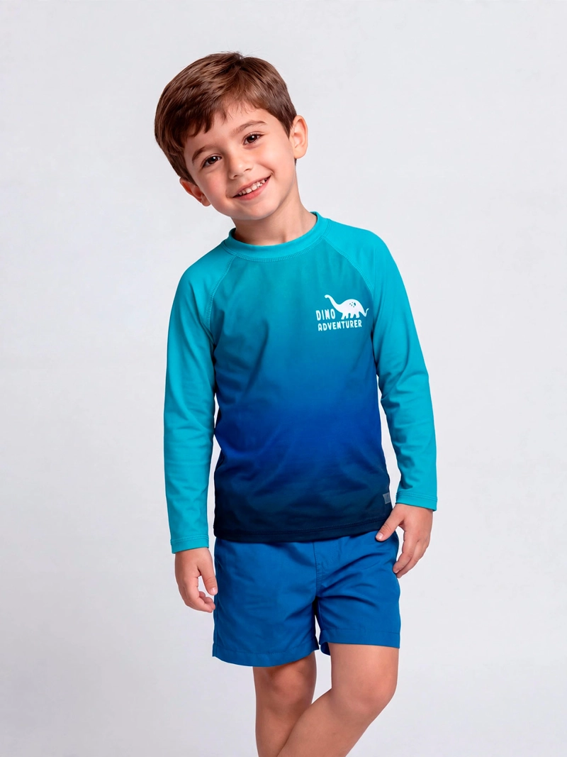 POLERA DE BAÑO NIÑO HARVEST MANGA LARGA FILTRO UV