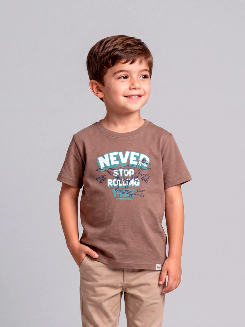 POLERA NIÑO HARVEST ALGODÓN MANGA CORTA