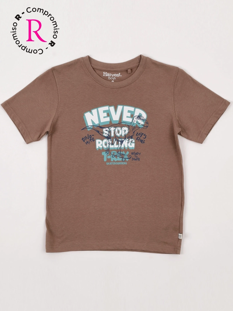 POLERA NIÑO HARVEST ALGODÓN MANGA CORTA - 3