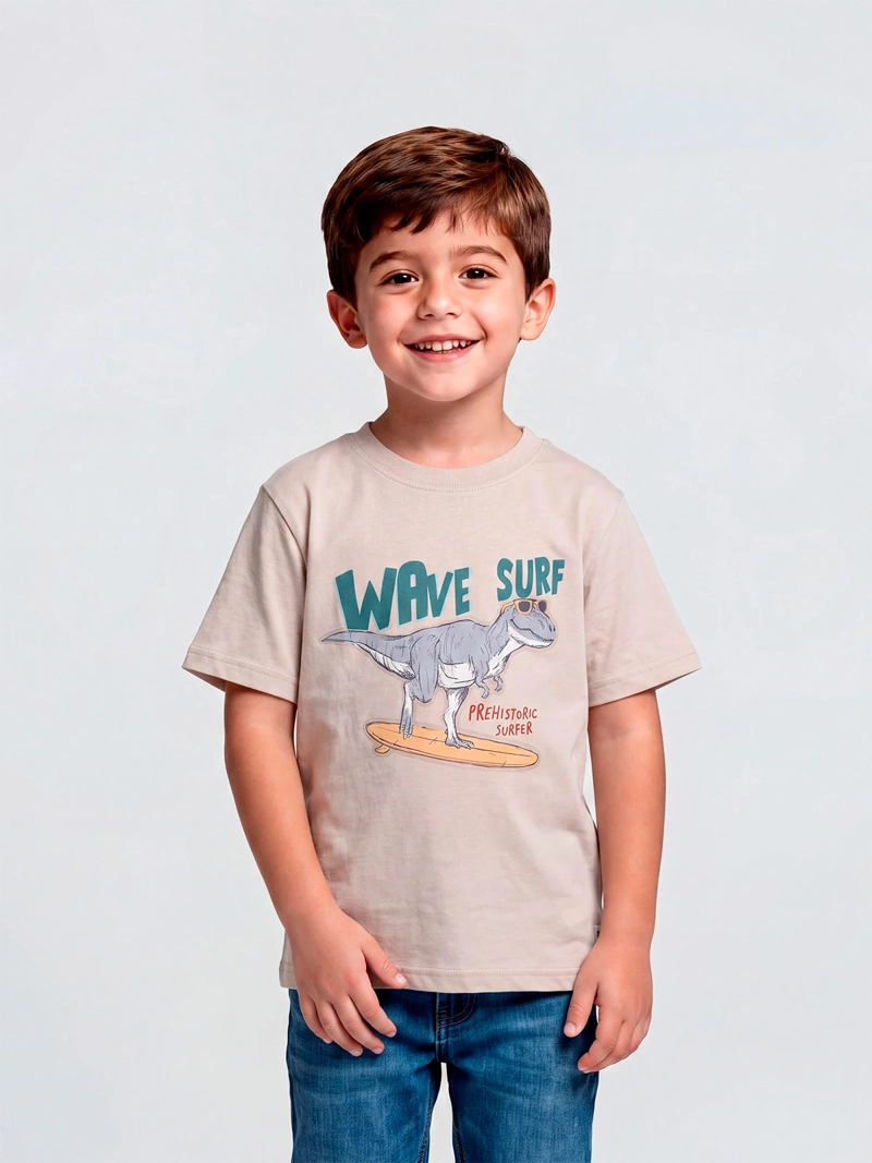 POLERA NIÑO HARVEST ALGODÓN MANGA CORTA