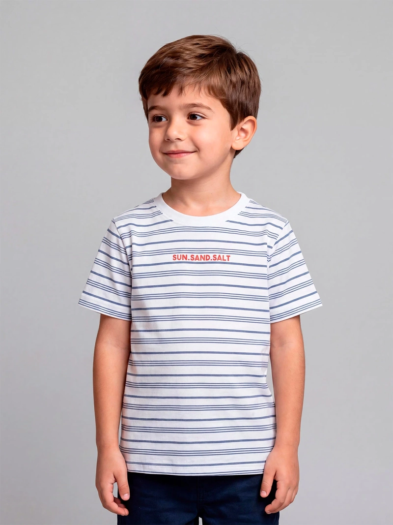POLERA NIÑO HARVEST ALGODÓN MANGA CORTA