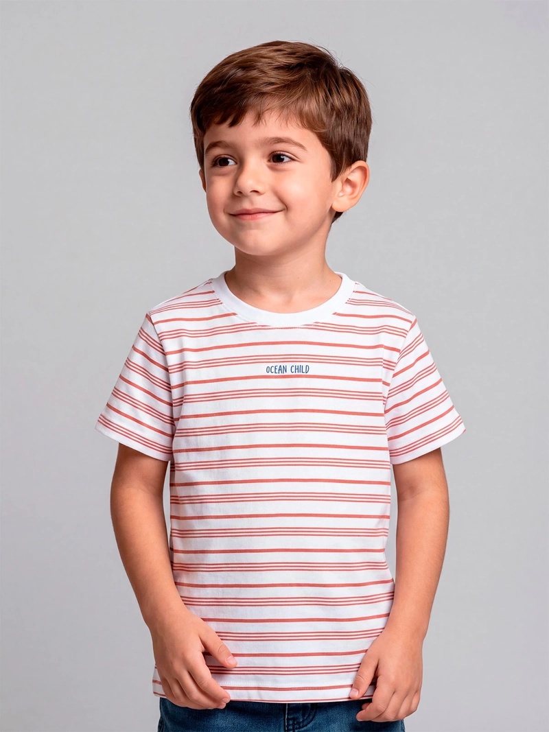 POLERA NIÑO HARVEST ALGODÓN MANGA CORTA