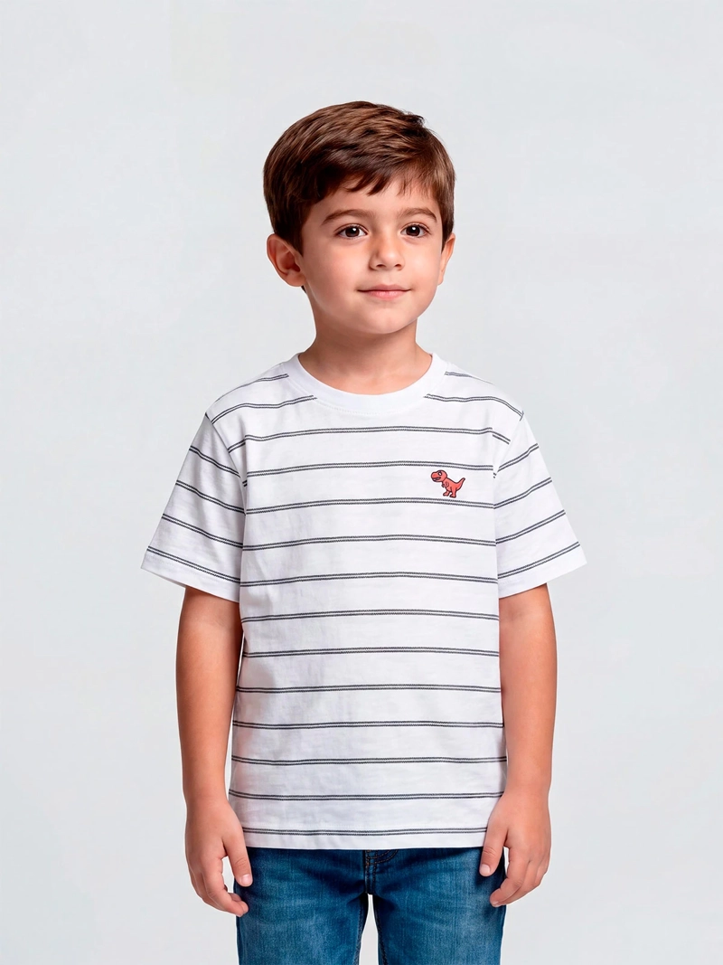 POLERA NIÑO HARVEST ALGODÓN MANGA CORTA