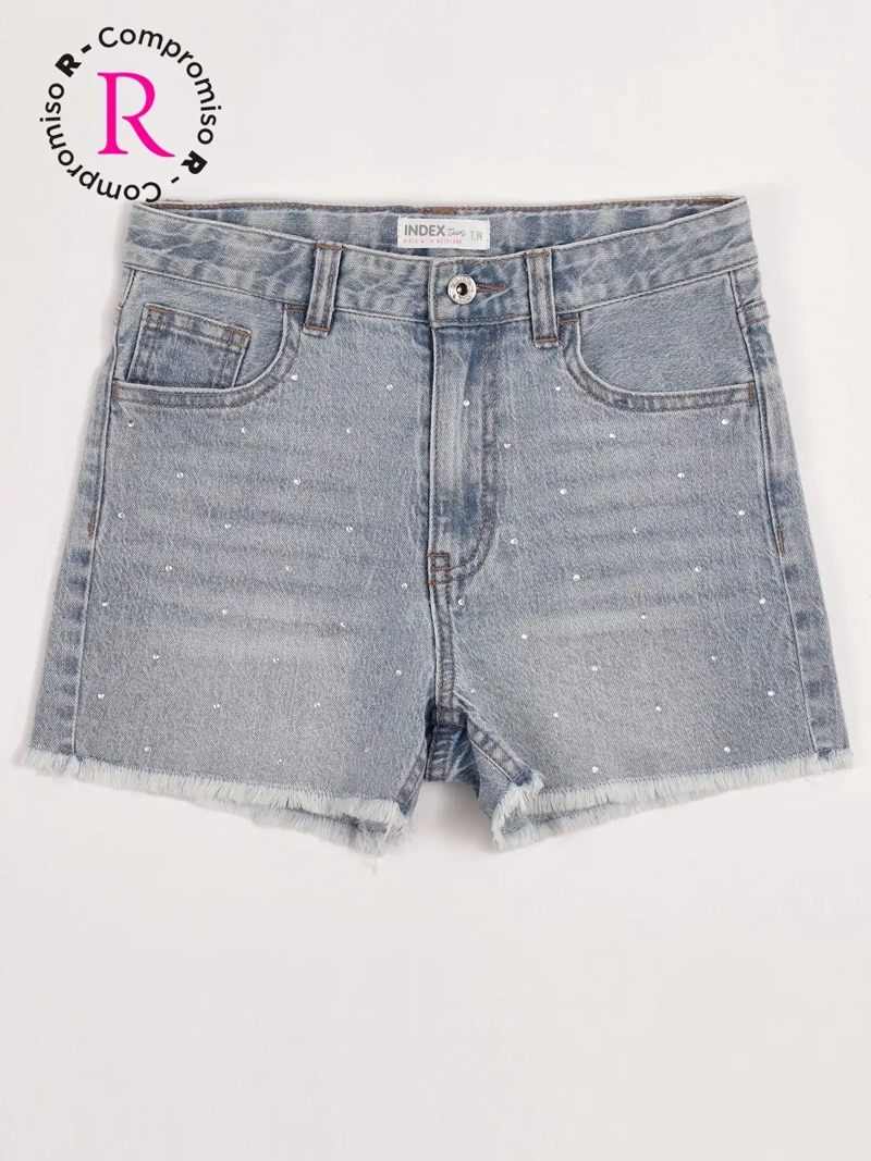 SHORT NIÑA INDEX TEEN ALGODÓN BRILLOS