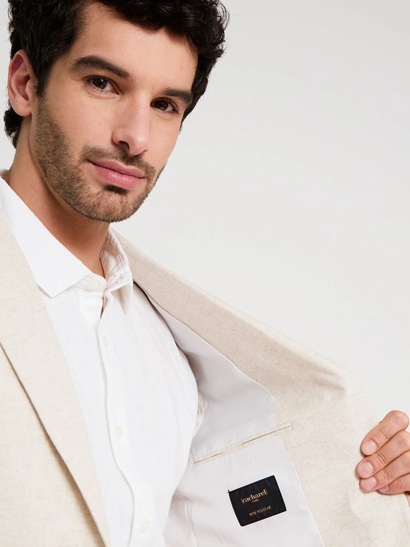BLAZER HOMBRE CACHAREL ALGODÓN LINO - 3