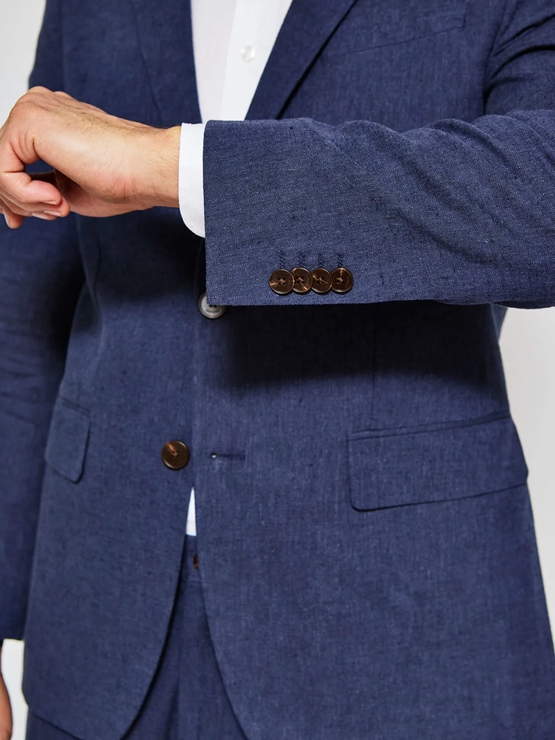 BLAZER HOMBRE CACHAREL ALGODÓN LINO - 3
