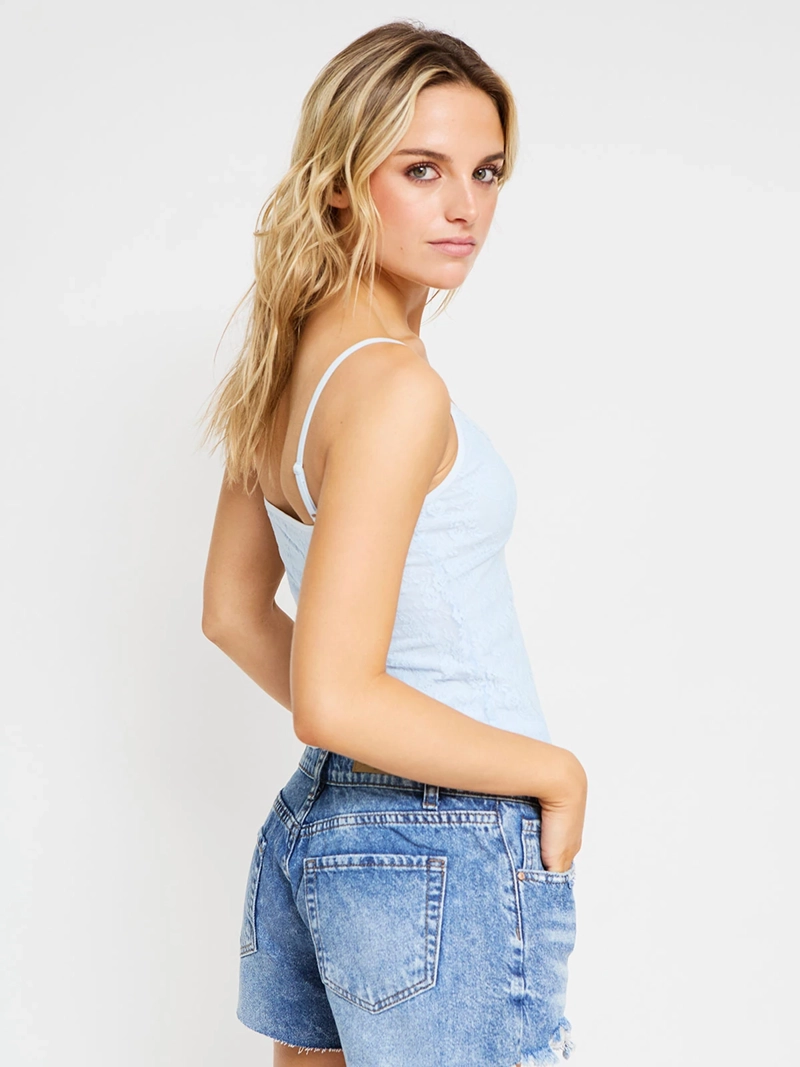 POLERA MUJER INDEX SIN MANGAS ENCAJE - 2