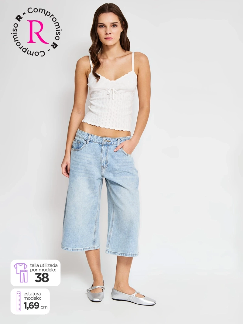 BERMUDA MUJER AEROPOSTALE ALGODÓN DENIM - 1