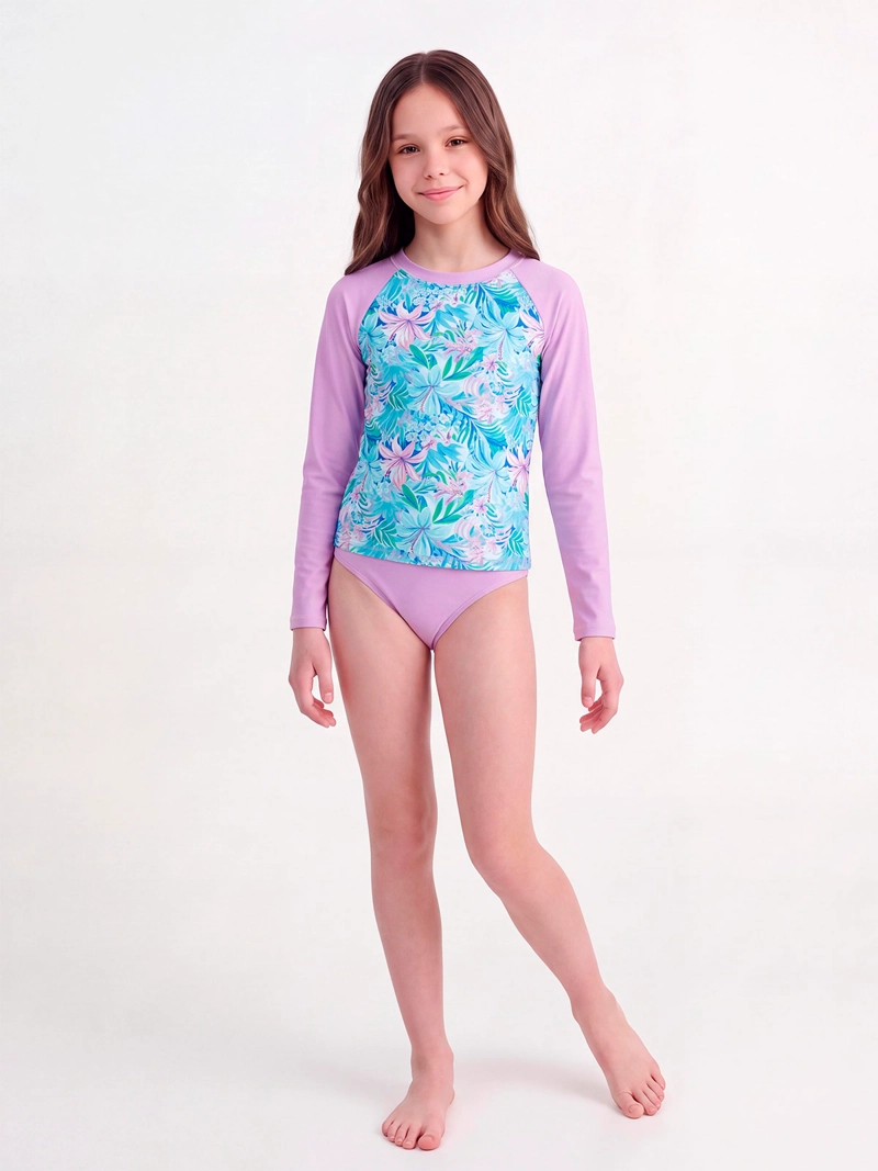 SET TRAJE DE BAÑO NIÑA INDEX MANGA LARGA - 1