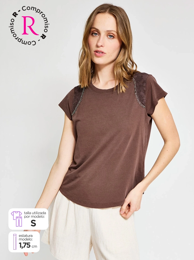 POLERA MUJER TATIENNE ALGODÓN MANGA CORTA - 1