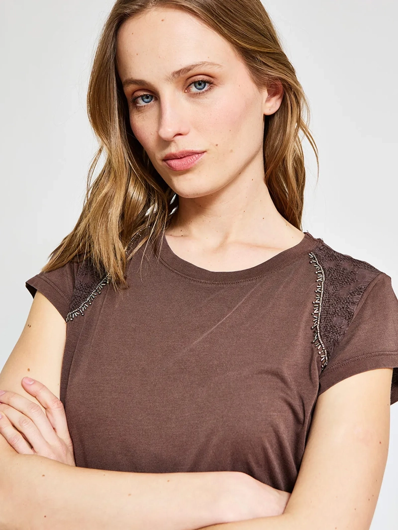 POLERA MUJER TATIENNE ALGODÓN MANGA CORTA - 3