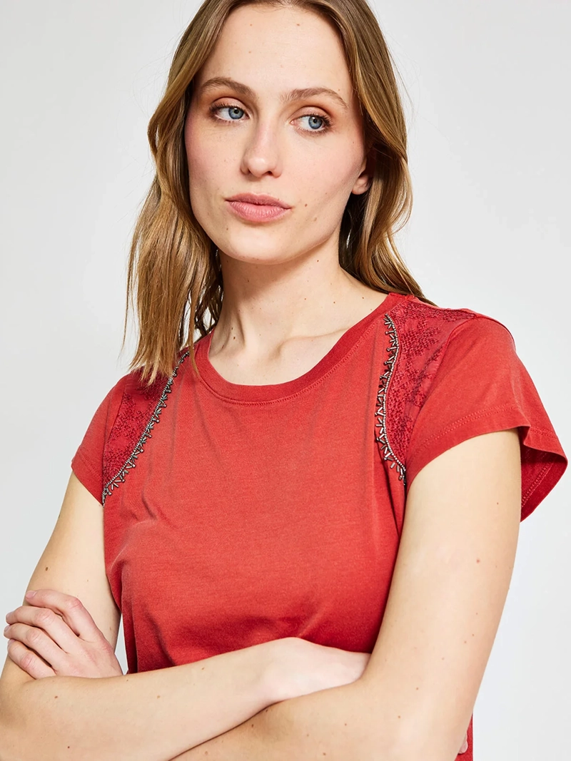 POLERA MUJER TATIENNE ALGODÓN MANGA CORTA - 3