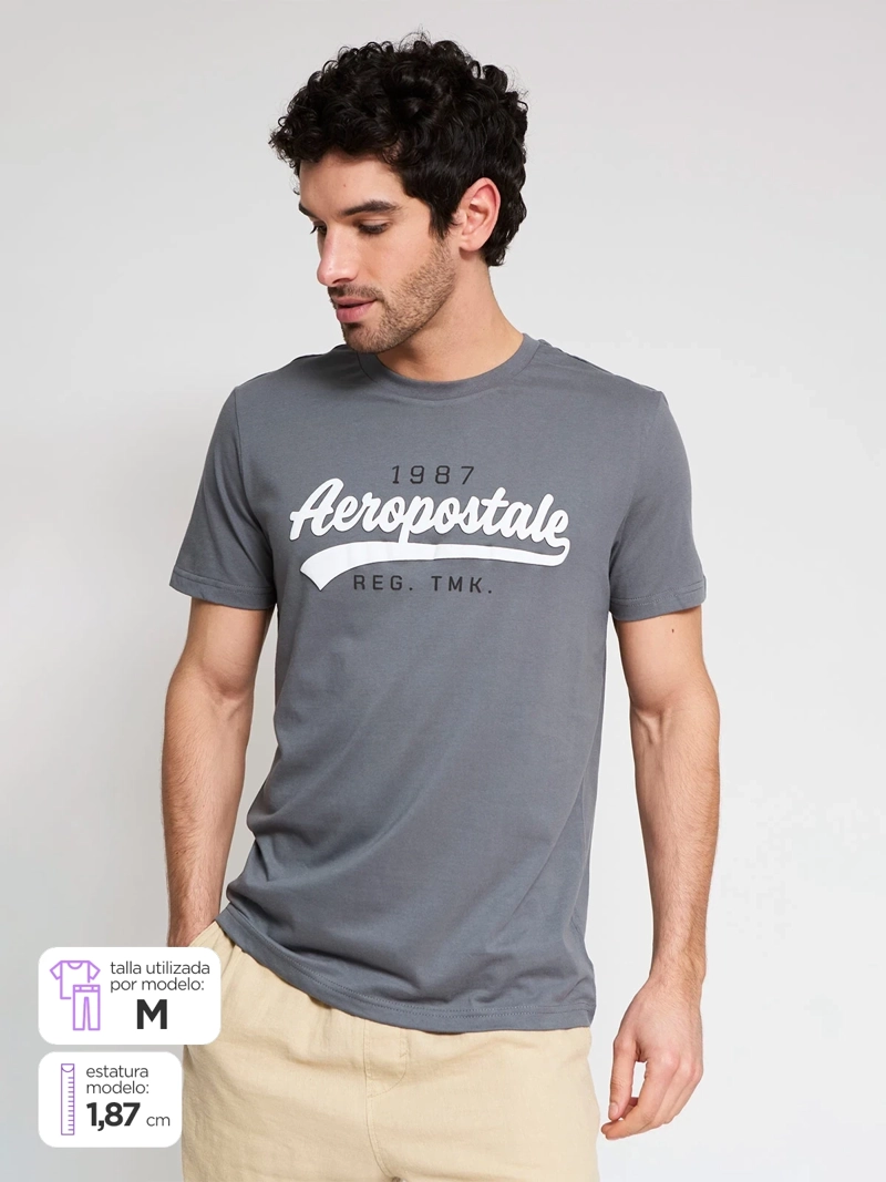 POLERA HOMBRE AEROPOSTALE ALGODÓN ESTAMPADO - 1