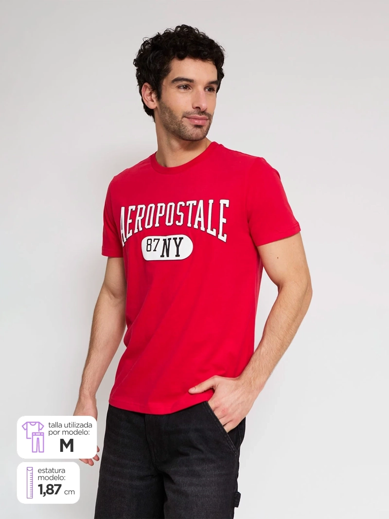 POLERA HOMBRE AEROPOSTALE ALGODÓN CUELLO REDONDO - 1