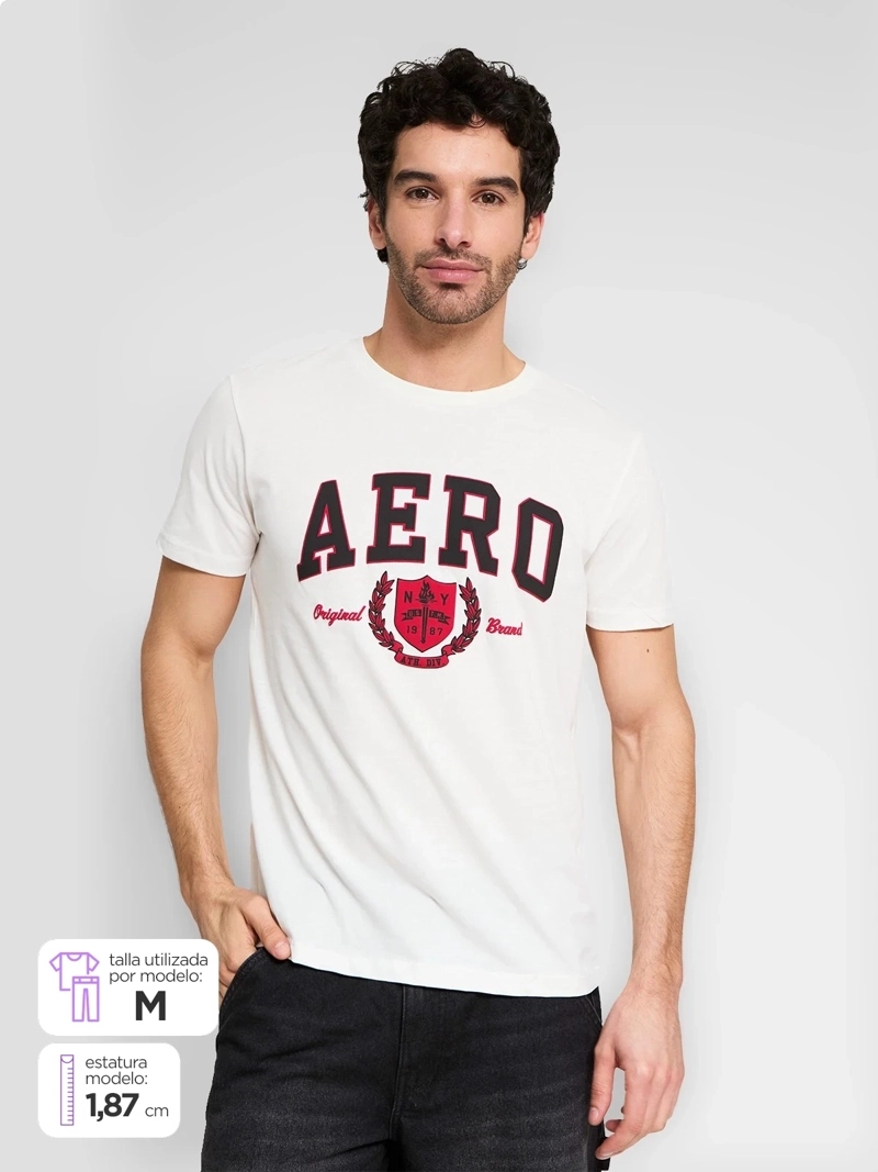 POLERA HOMBRE AEROPOSTALE ALGODÓN MANGA CORTA - 1