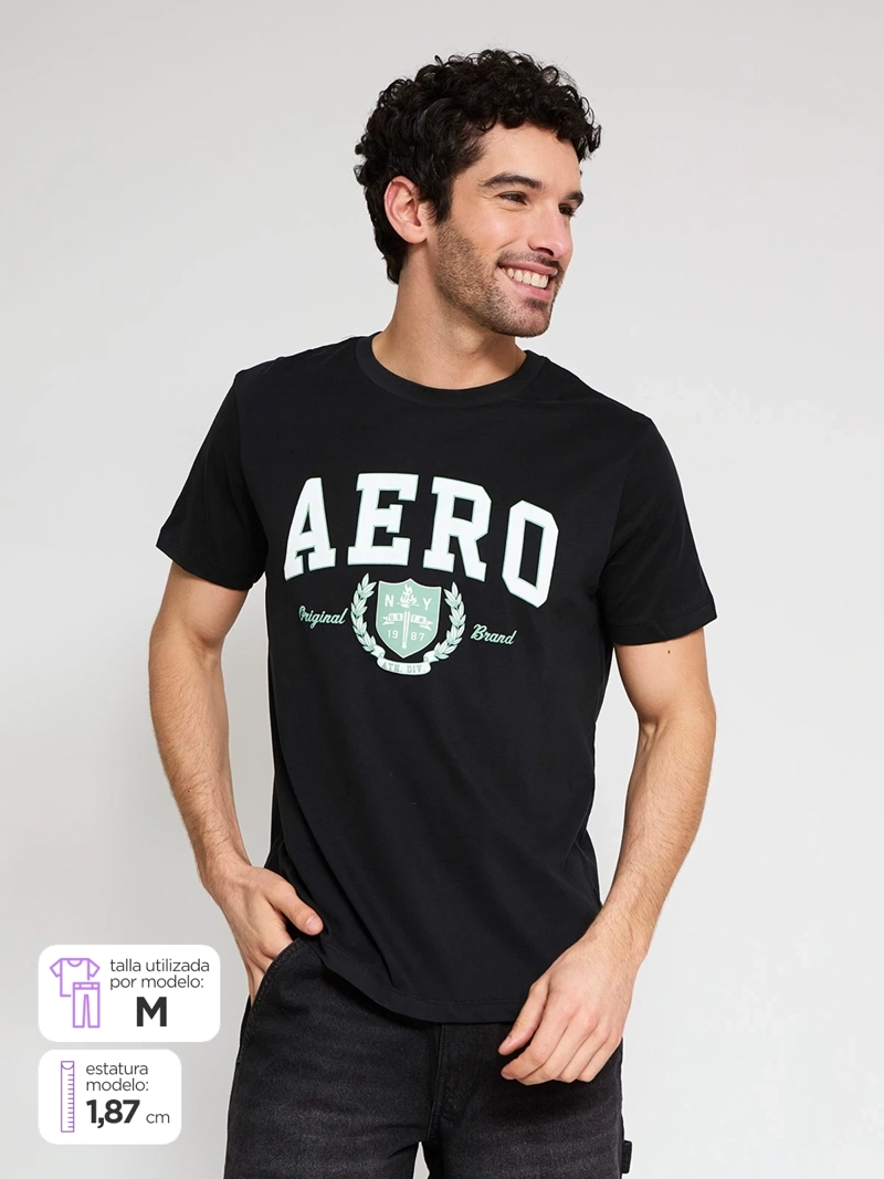 POLERA HOMBRE AEROPOSTALE ALGODÓN MANGA CORTA - 1