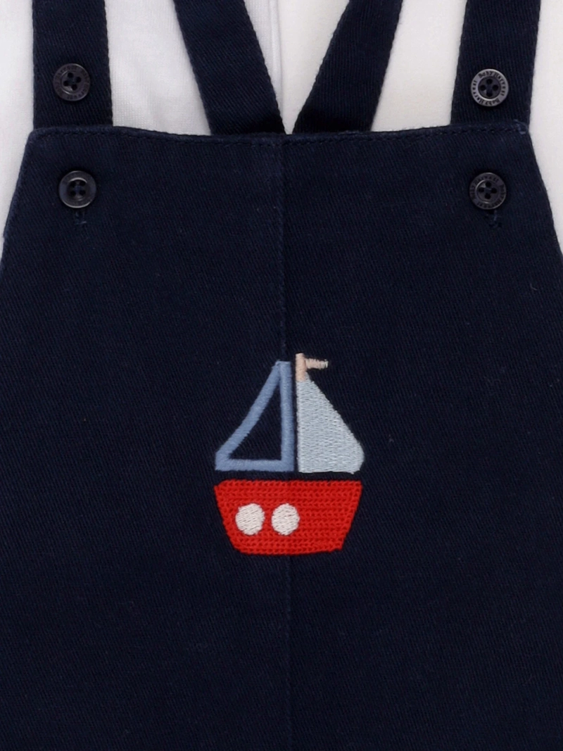 CONJUNTO BEBÉ NIÑO BABY HARVEST JARDINERA Y BODY MANGA CORTA ALGODÓN - 5