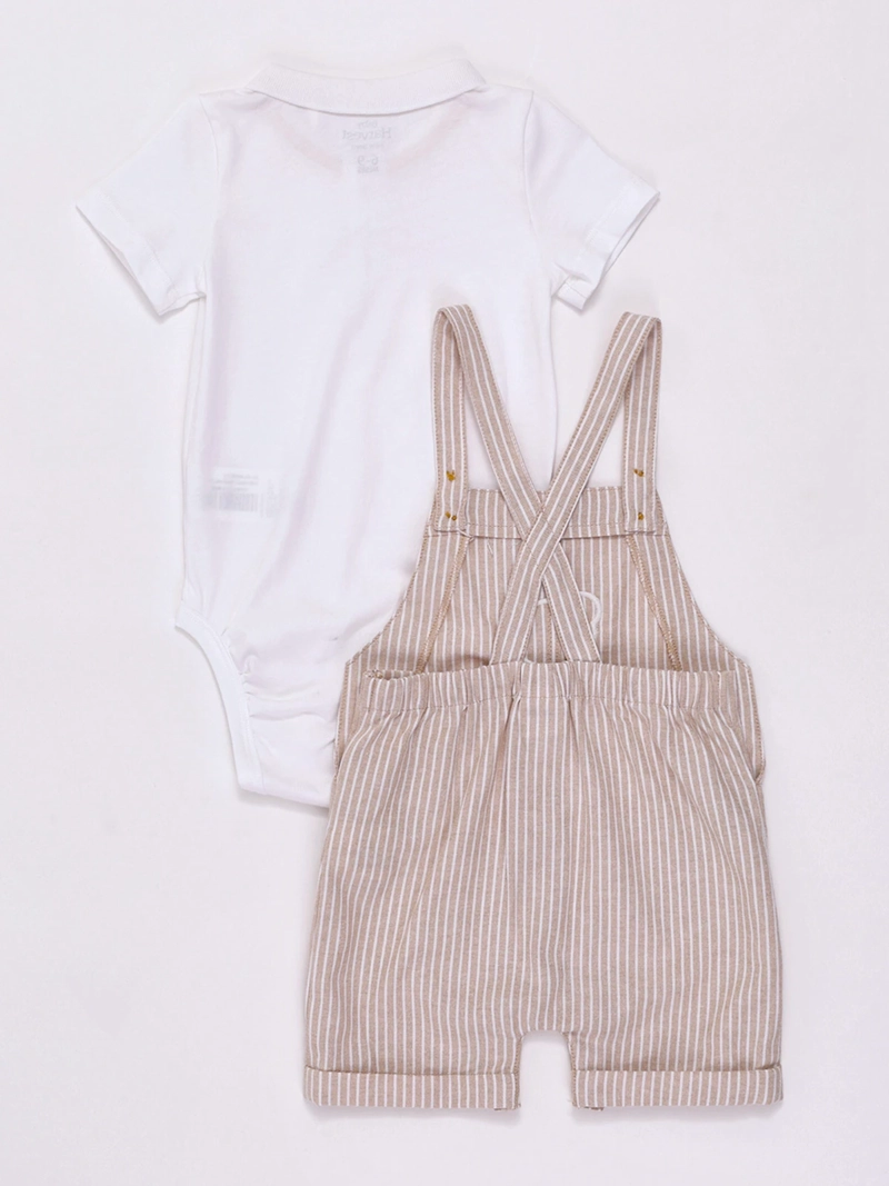 CONJUNTO BEBÉ NIÑO BABY HARVEST JARDINERA Y BODY MANGA CORTA ALGODÓN - 2