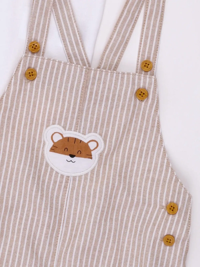 CONJUNTO BEBÉ NIÑO BABY HARVEST JARDINERA Y BODY MANGA CORTA ALGODÓN - 4