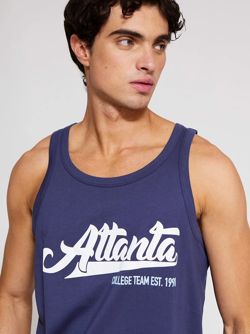 POLERA HOMBRE ROBERT LEWIS ALGODÓN SIN MANGAS ESTAMPADA - 3