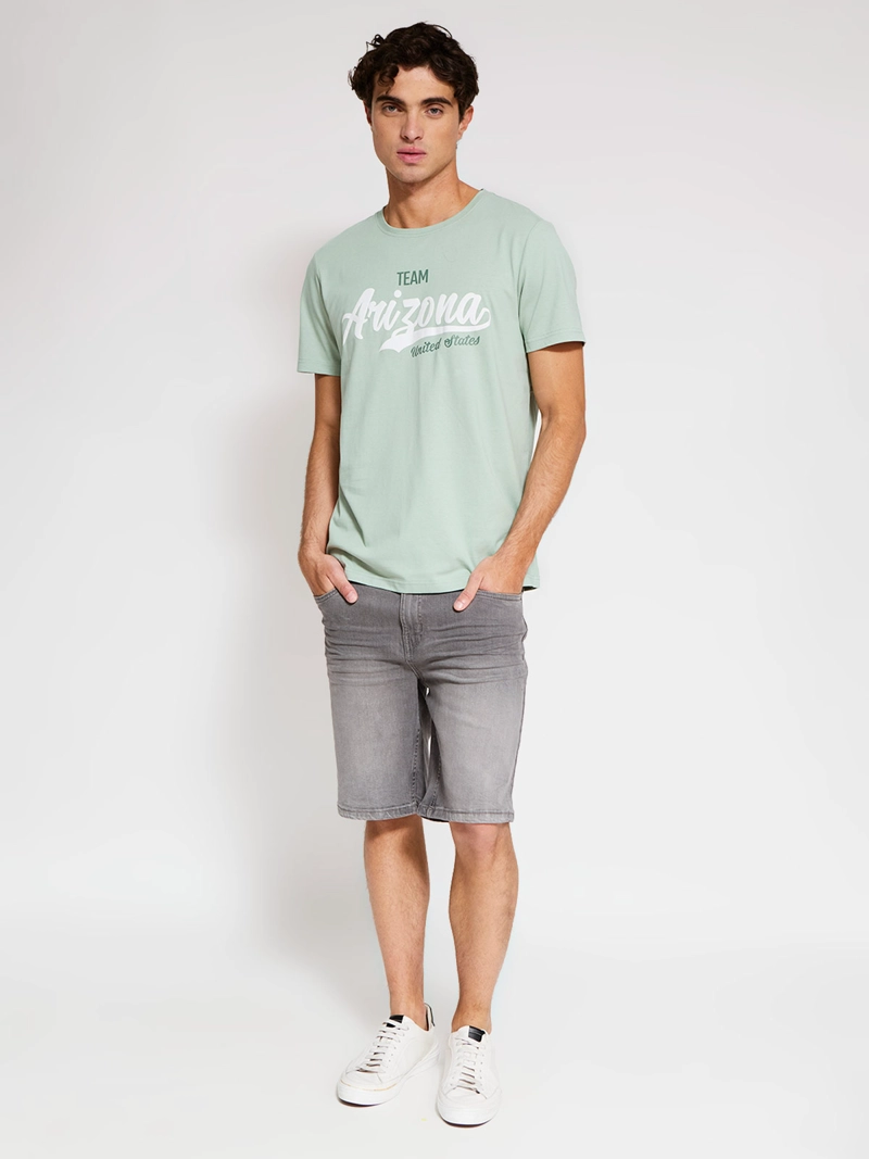 POLERA HOMBRE ROBERT LEWIS ALGODÓN MANGA CORTA ESTAMPADA - 4