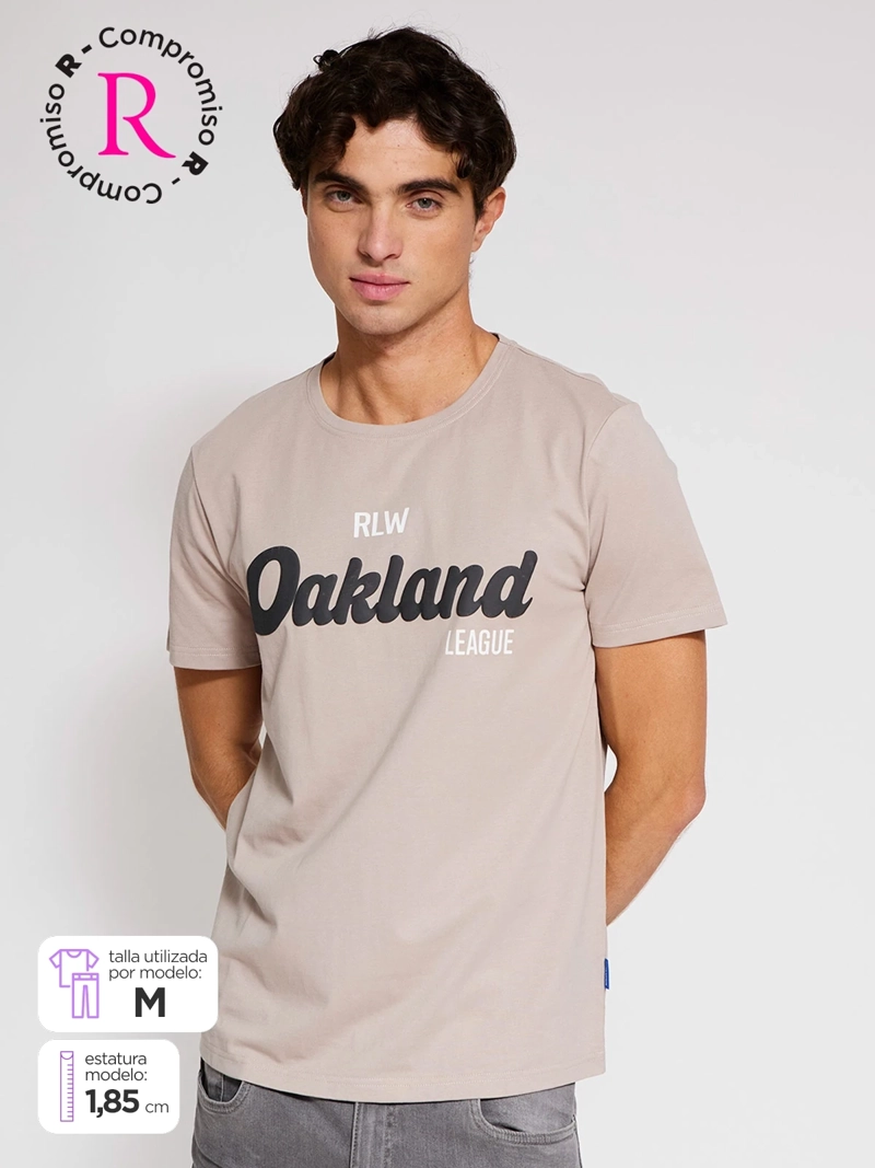 POLERA HOMBRE ROBERT LEWIS ALGODÓN MANGA CORTA ESTAMPADA