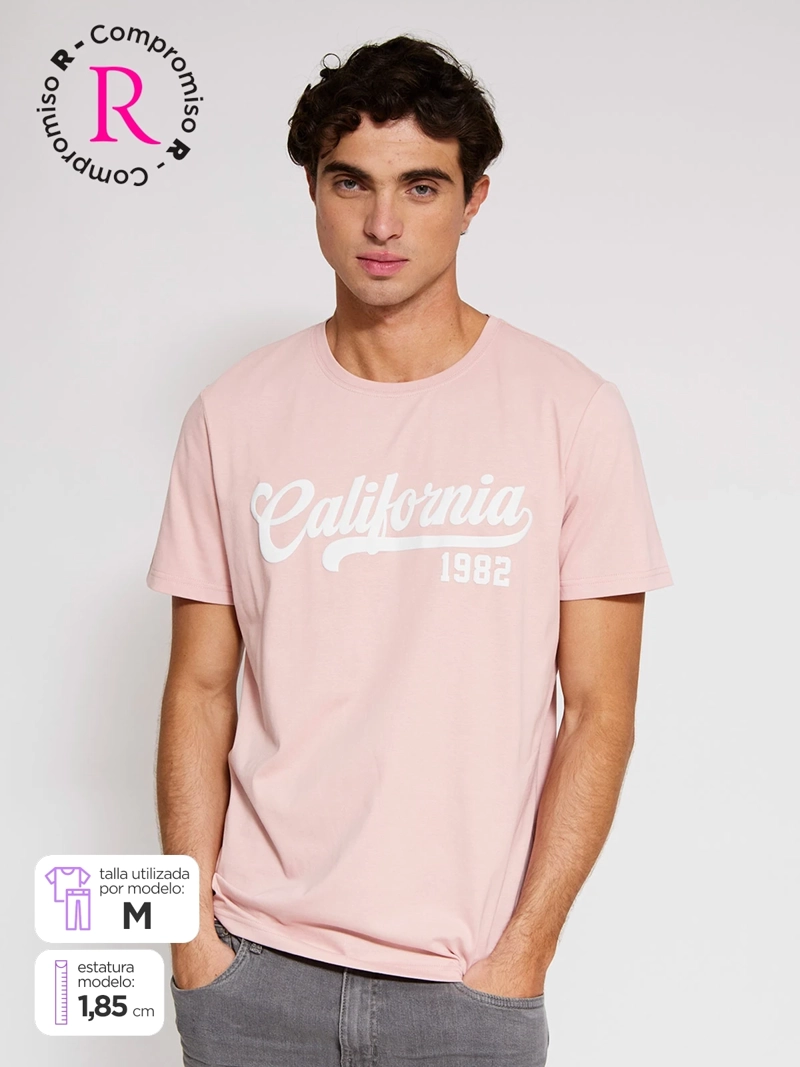 POLERA HOMBRE ROBERT LEWIS ALGODÓN MANGA CORTA ESTAMPADA - 1