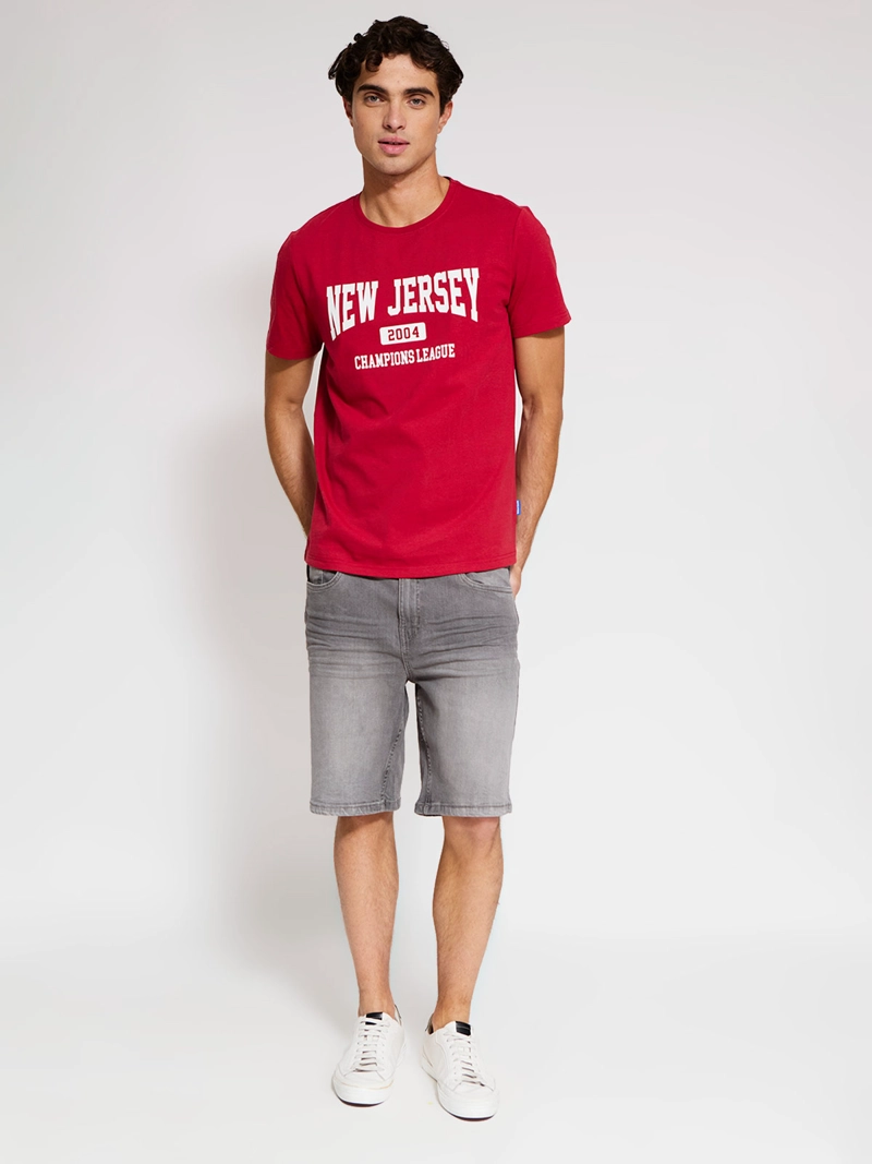 POLERA HOMBRE ROBERT LEWIS ALGODÓN MANGA CORTA ESTAMPADA - 4