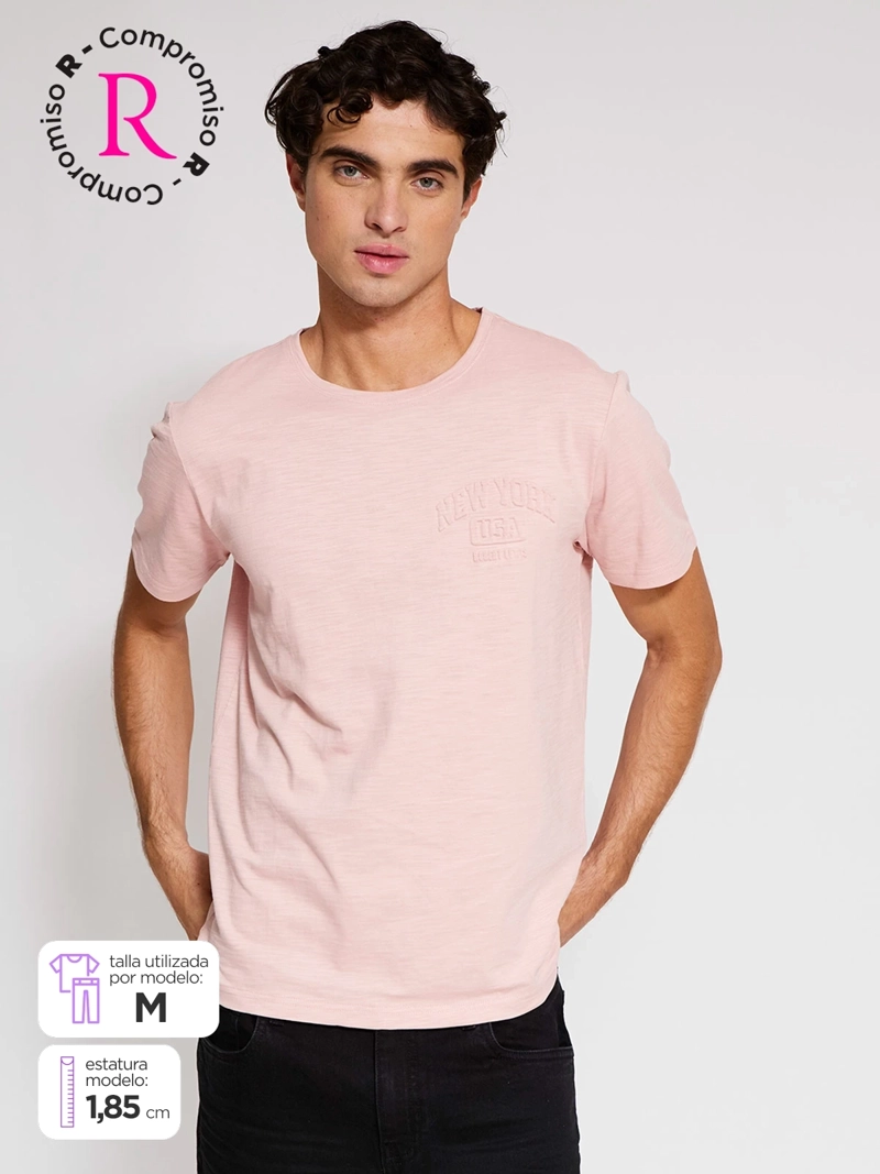 POLERA HOMBRE ROBERT LEWIS ALGODÓN MANGA CORTA ESTAMPADA - 1