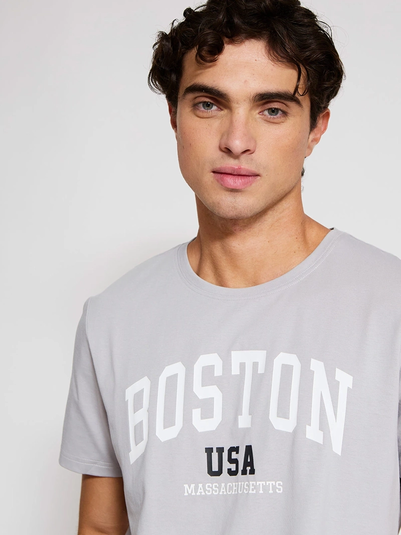 POLERA HOMBRE ROBERT LEWIS ALGODÓN MANGA CORTA ESTAMPADA - 3