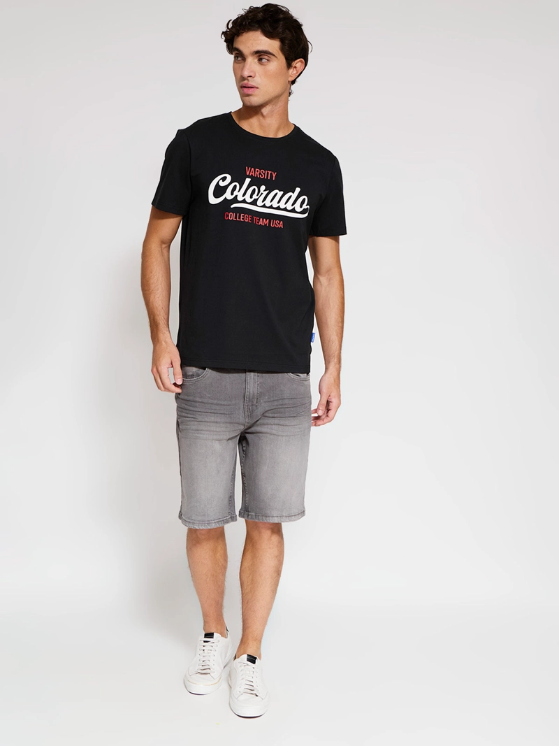 POLERA HOMBRE ROBERT LEWIS ALGODÓN MANGA CORTA ESTAMPADA - 4