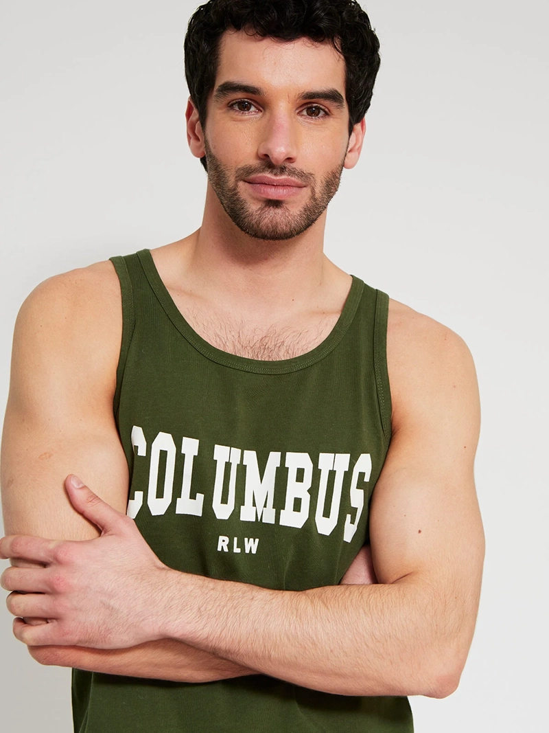 POLERA HOMBRE ROBERT LEWIS ALGODÓN SIN MANGAS ESTAMPADA - 3