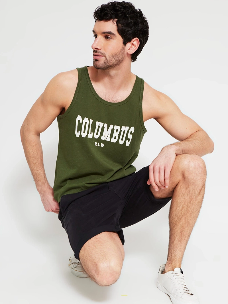 POLERA HOMBRE ROBERT LEWIS ALGODÓN SIN MANGAS ESTAMPADA - 4